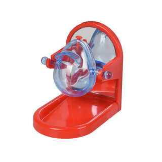 Flamingo Hercules Dispensador de snacks com espelho para periquitos