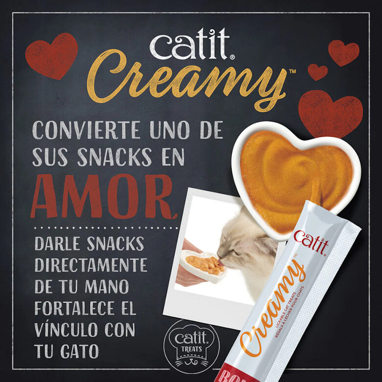 4 saquetas x 10 g Catit Creamy Snack Líquido de Frango, Borrego, Gambas e Atum para gatos,  Imagem número 4 4 saquetas x 10 g Catit Creamy Snack Líquido de Frango, Borrego, Gambas e Atum para gatos, , large Imagem número 4