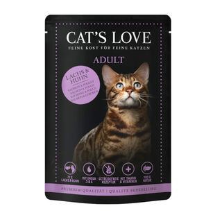 Cat’s Love Adult Salmão e Frango em Gelatina saquetas para gatos