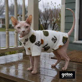 Gotoo Camisola Polar com Padr&atilde;o de Ouri&ccedil;os para gatos