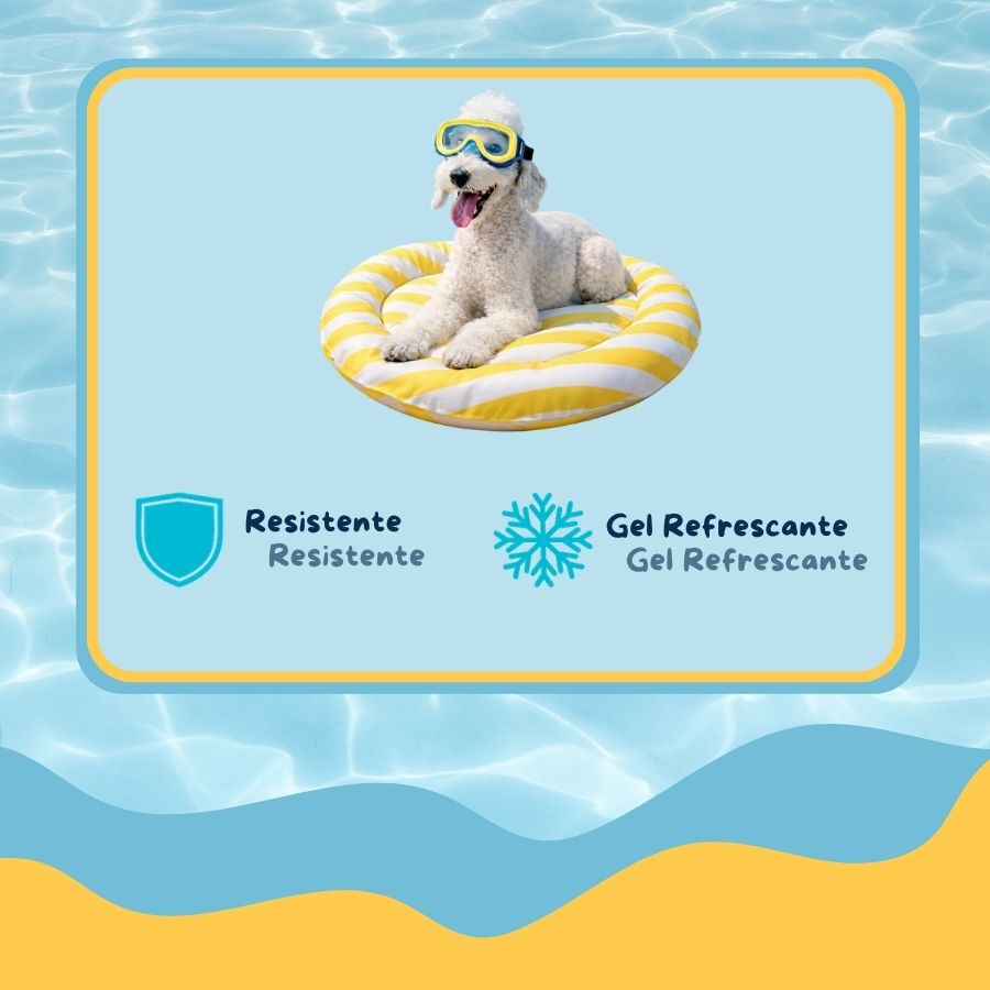 Summer Vibes Round Cool Mat Club Cama Refrescante para c&atilde;es, , large Imagem n&uacute;mero 3