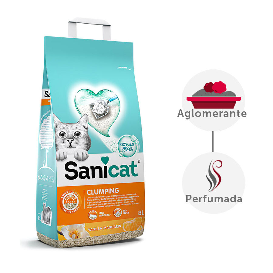 8 L Sanicat Areia Aglomerante Baunilha e Tangerina para gatos, , large Imagem n&uacute;mero 2