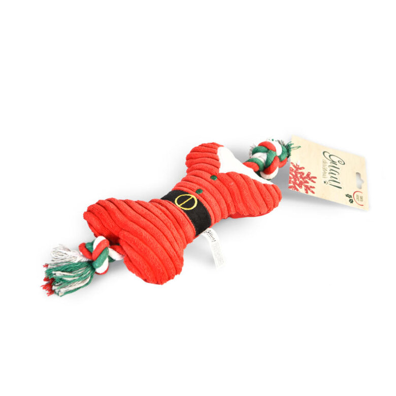Guau Christmas Santa's Jacket Mastigador com corda para cães, , large image number null