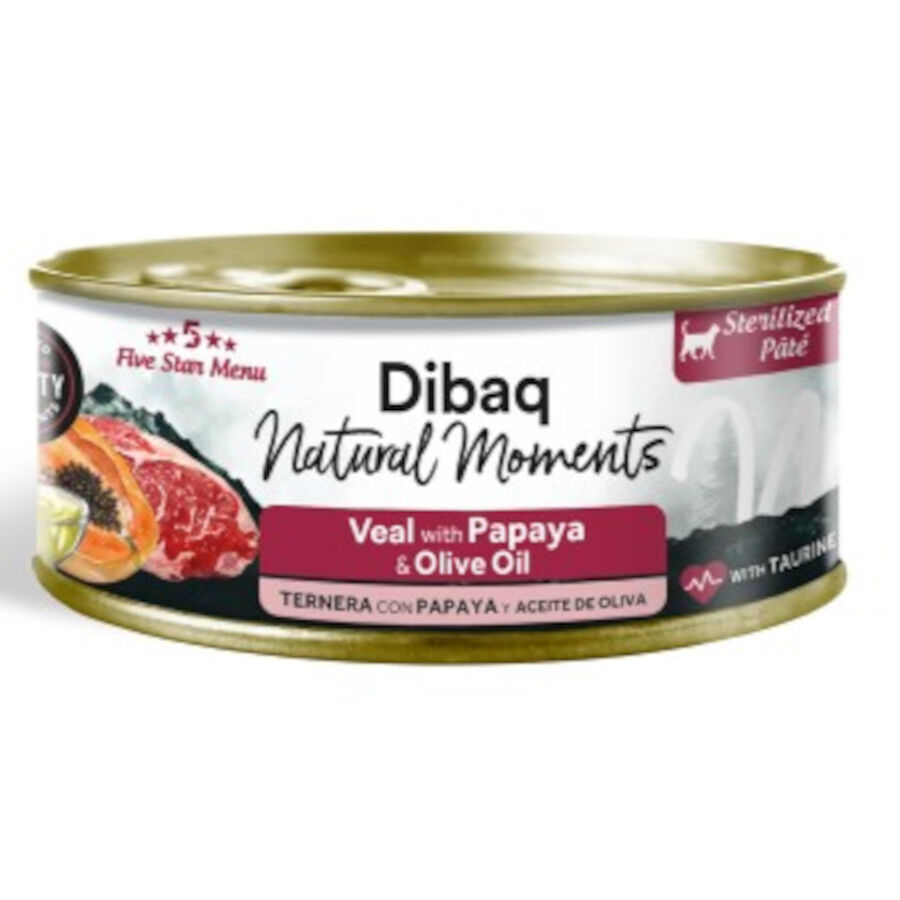 70 g Dibaq Natural Moments Lata Ternera con Papaya para gato, , large Imagem n&uacute;mero 1