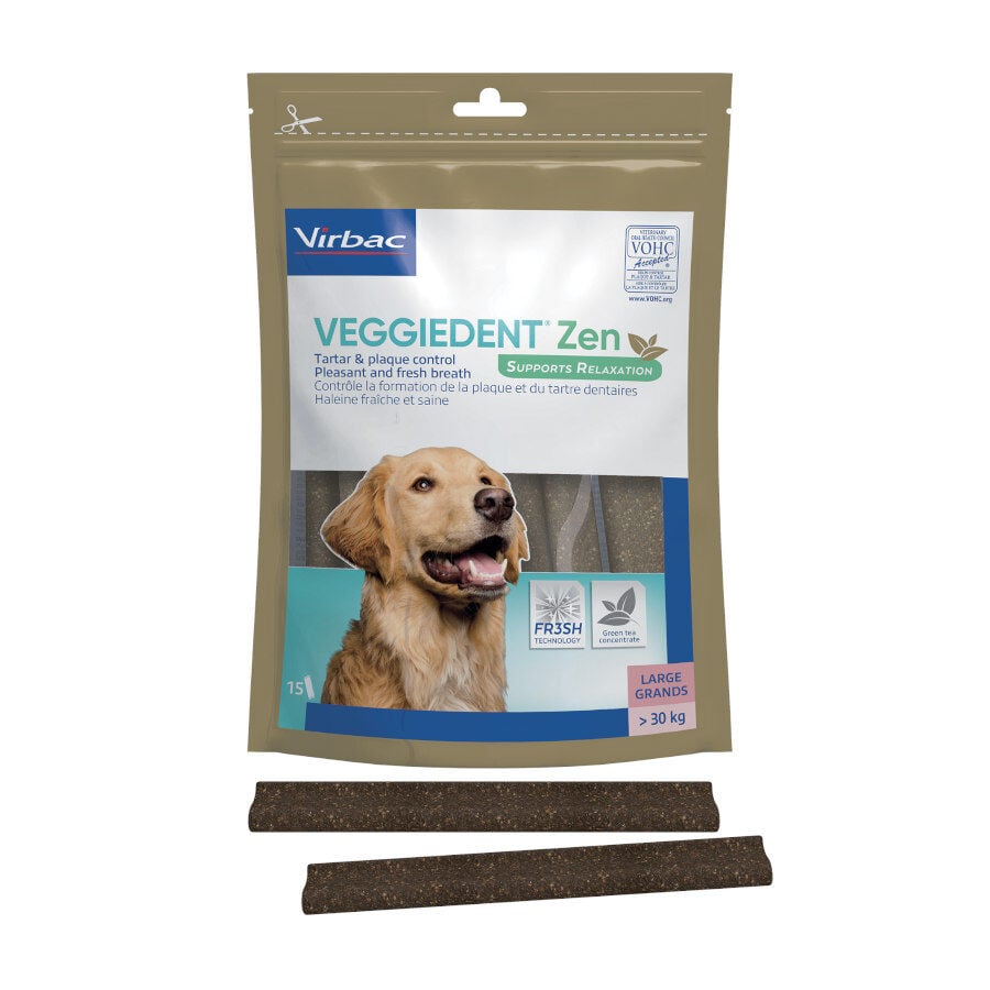 15 sticks Virbac L&aacute;minas Veggiedent Zen L para c&atilde;es, , large Imagem n&uacute;mero 1