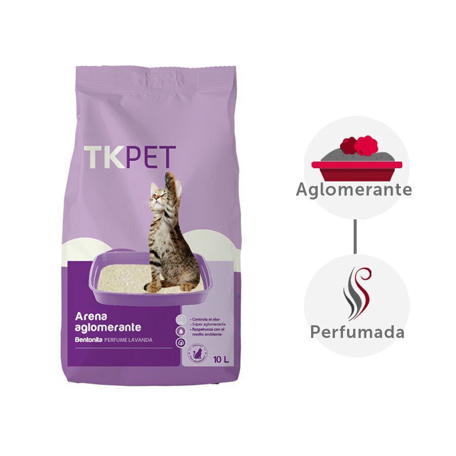2 x 10 L TK-Pet Areia Aglomerante Betonite e Lavanda para gatos Pack poupan&ccedil;a!, , large Imagem n&uacute;mero 2