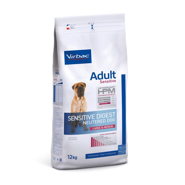 Virbac Adult Sensitive Digest Neutered Large Medium Hpm ração para cães, , large image number null