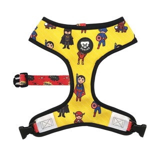 Dukier Superdog Peitoral reversível com estampado Super-Heróis para cães