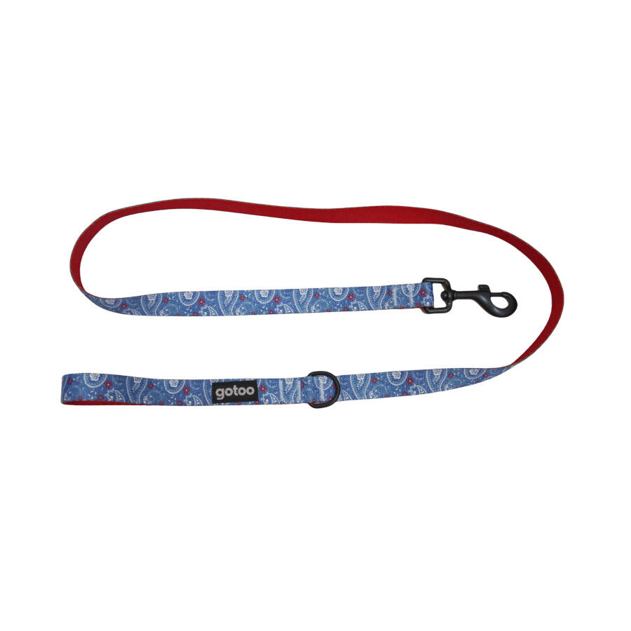 Gotoo Trela estampada azul para c&atilde;es, , large Imagem n&uacute;mero 1