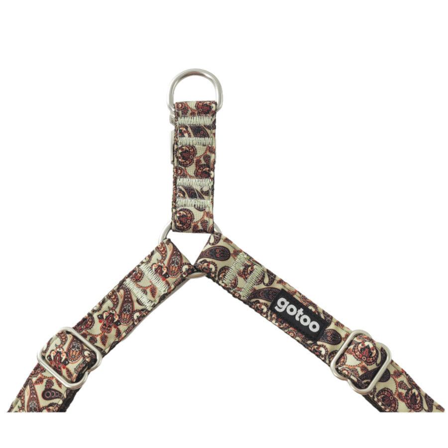 Gotoo Peitoral Estampado Caxemira Caqui para C&atilde;es, , large Imagem n&uacute;mero 4