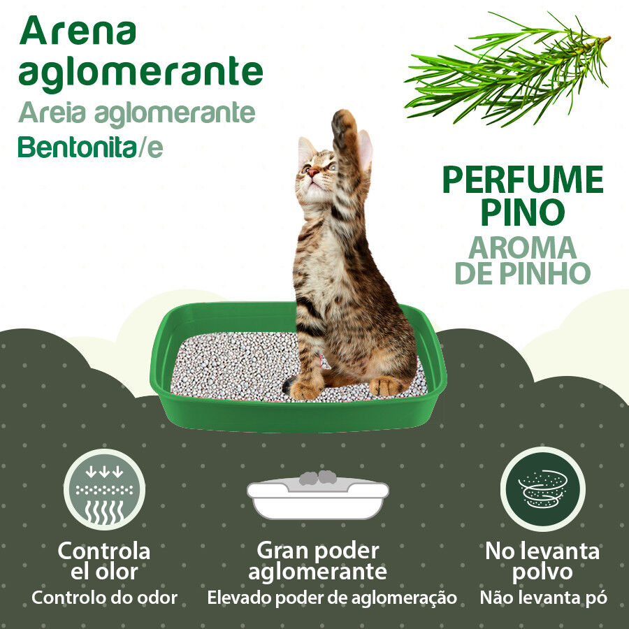 10 L TK-Pet Areia Aglomerante de bentonita e pinheiro para gatos, , large Imagem n&uacute;mero 2