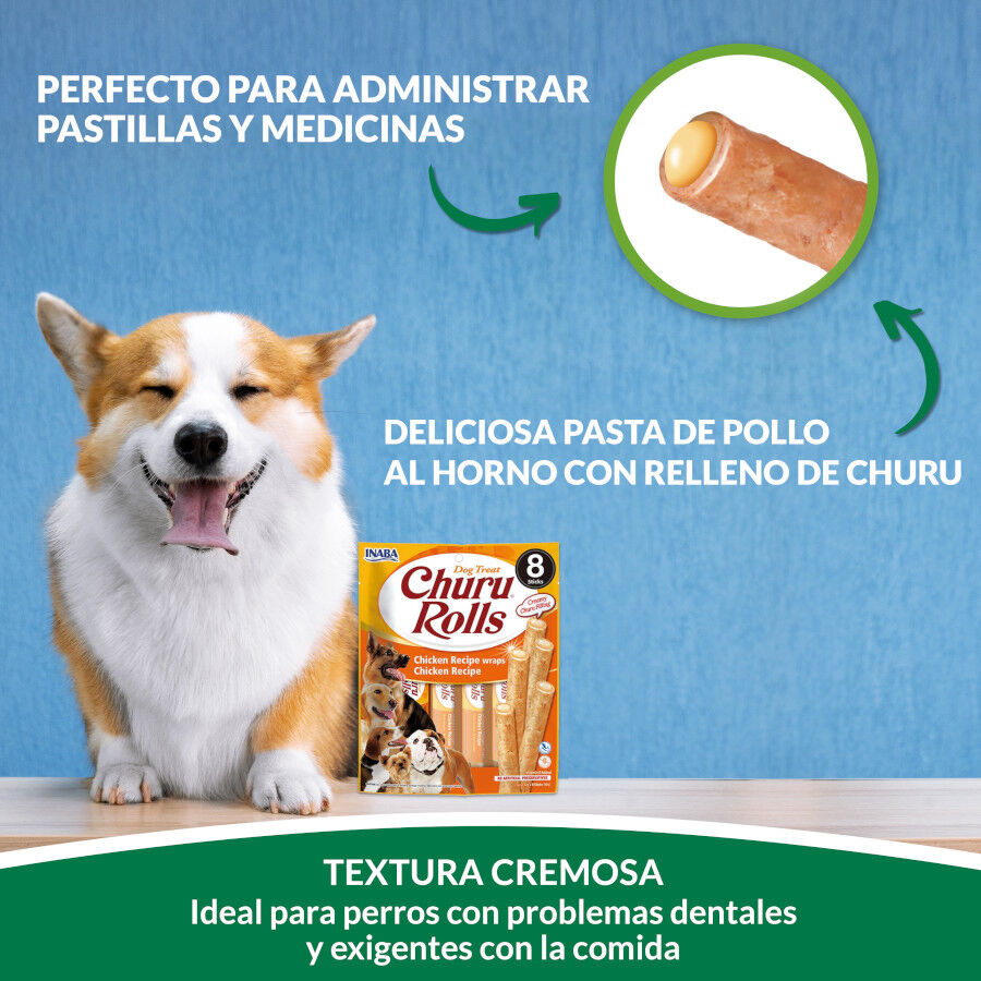 8 saquetas x 12 g Churu Sticks Rolls de Frango para c&atilde;es, , large Imagem n&uacute;mero 6