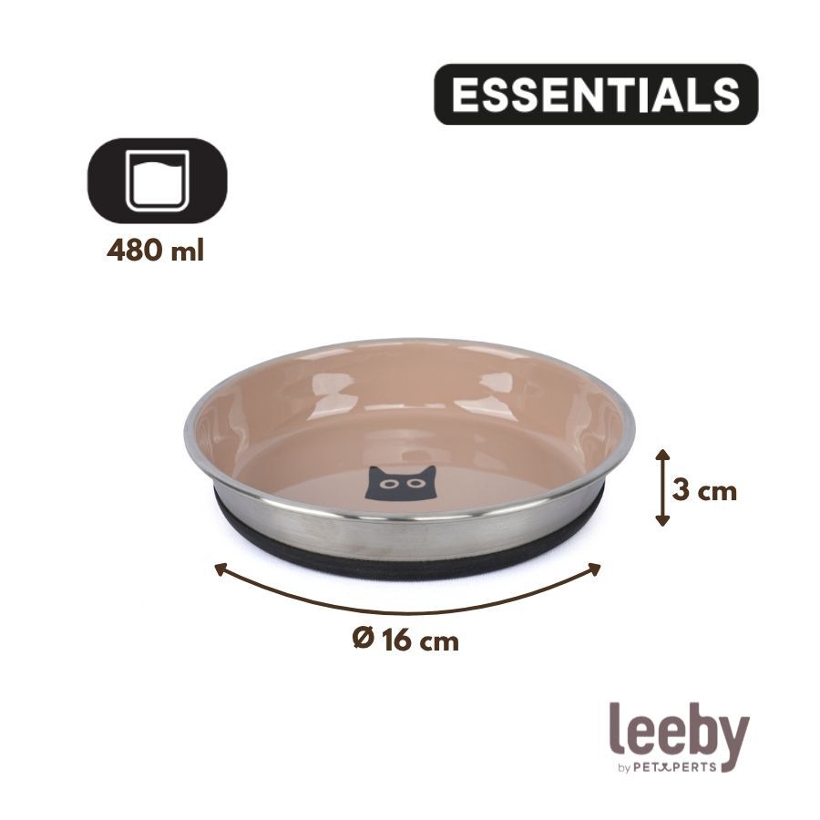 Leeby Comedouro Taupe Antiderrapante para gatos, , large Imagem n&uacute;mero 4