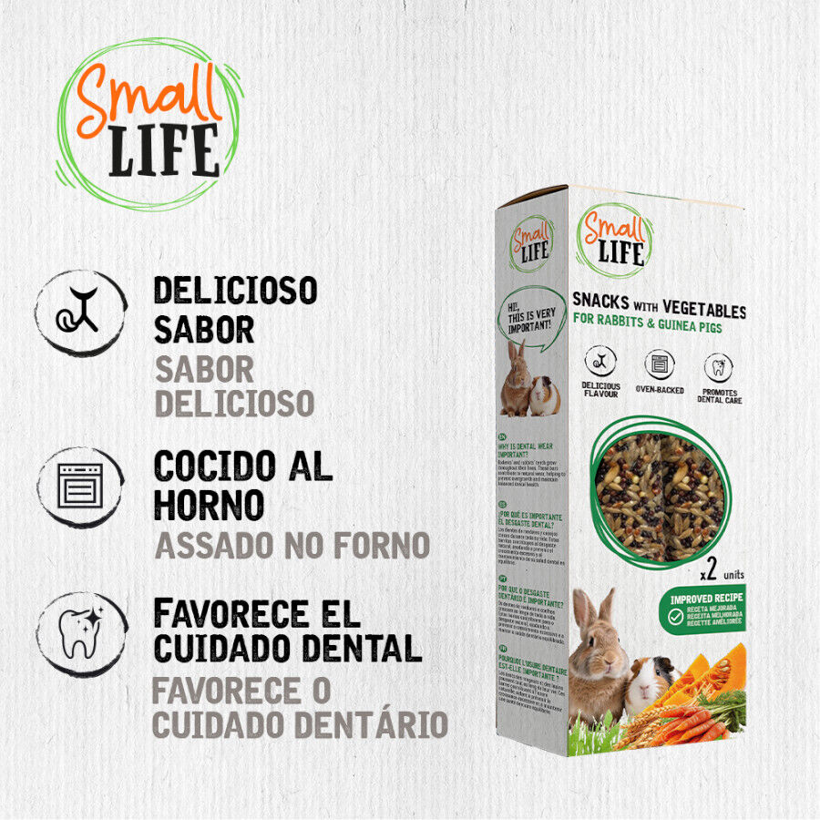 2 barritas Small Life Barritas Snack com Vegetais para coelhos e Porquinhos da &Iacute;ndia, , large Imagem n&uacute;mero 3