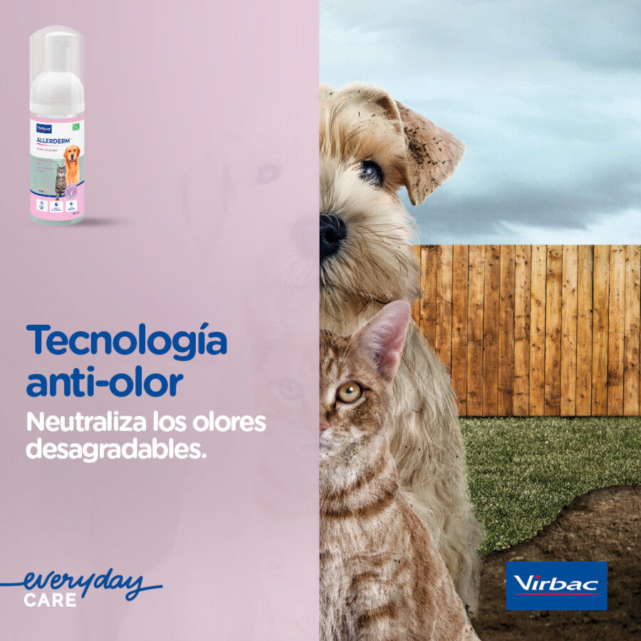 100 ml Virbac Allerderm Foam Cleanser Espuma de limpeza para c&atilde;es, , large Imagem n&uacute;mero 7