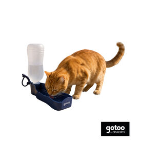 Gotoo Garrafa Bebedouro Port&aacute;til em Pl&aacute;stico Azul para c&atilde;es e gatos