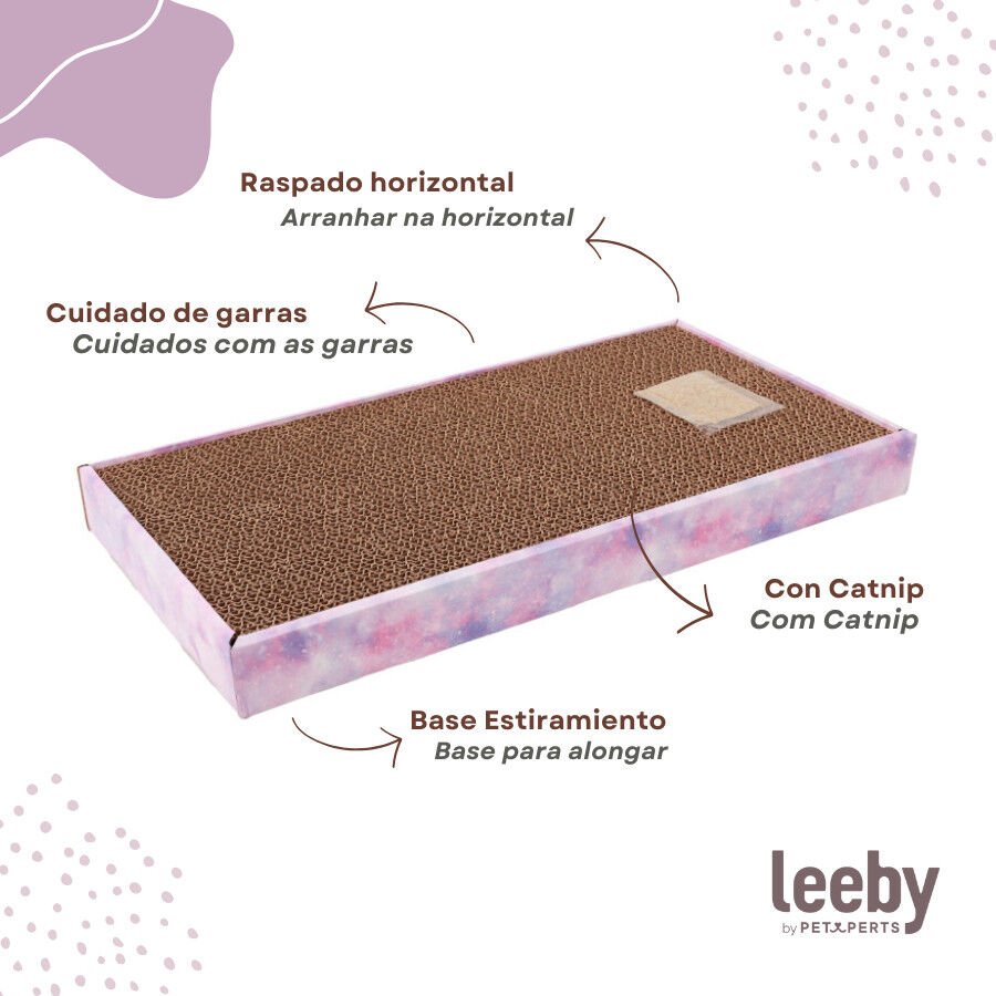 Leeby Fitz t&aacute;bua arranhadora de cart&atilde;o cor-de-rosa para gatos, , large Imagem n&uacute;mero 4
