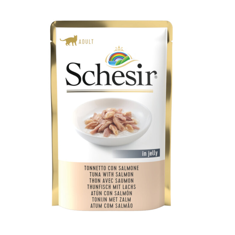 85 g Schesir Adult Atum com Salmão saqueta para gatos.,  Imagem número 1 85 g Schesir Adult Atum com Salmão saqueta para gatos., , large Imagem número 1