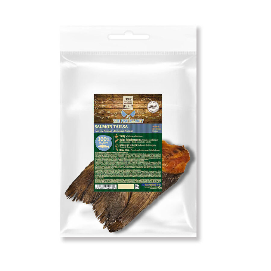 90 g. True Origins Cola de Salm&oacute;n Snack para perros, , large Imagem n&uacute;mero 2