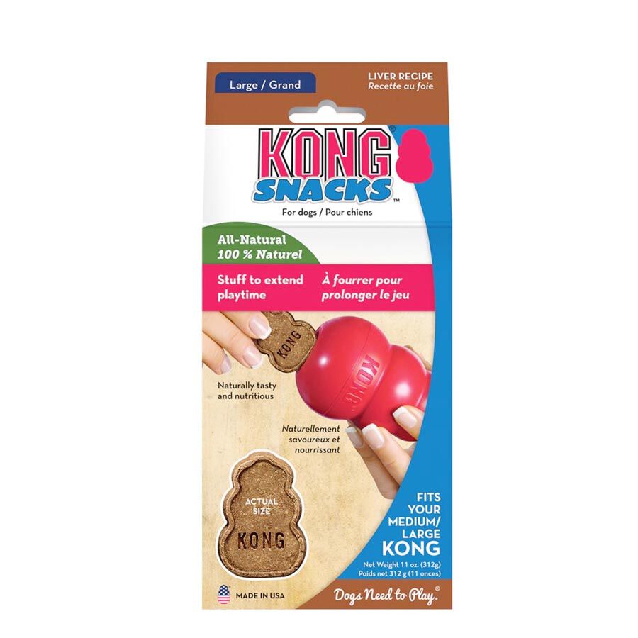 Snacks Kong de H&iacute;gado para perros de raza grande 300 g Imagem n&uacute;mero 1