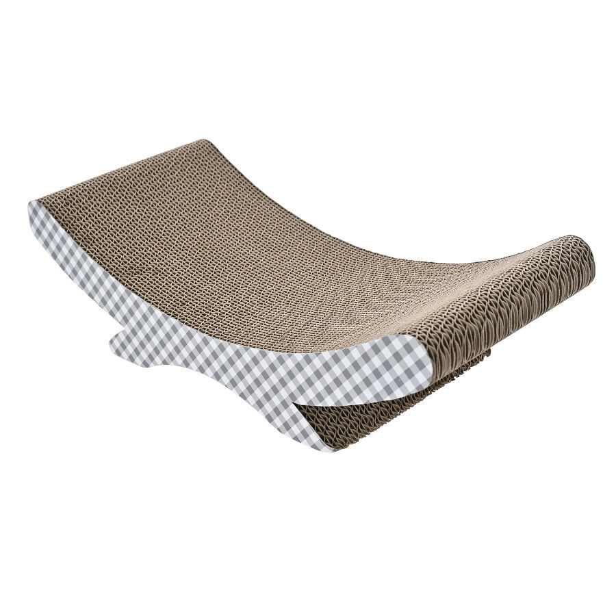 Leeby Remy Rocker arranhador de cart&atilde;o horizontal com padr&atilde;o vichy para gatos, , large Imagem n&uacute;mero 7