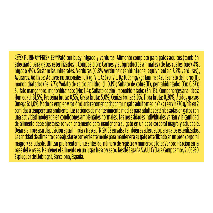 400 g Purina Friskies Adult carne de boi e f&iacute;gado lata para gatos , , large Imagem n&uacute;mero 5