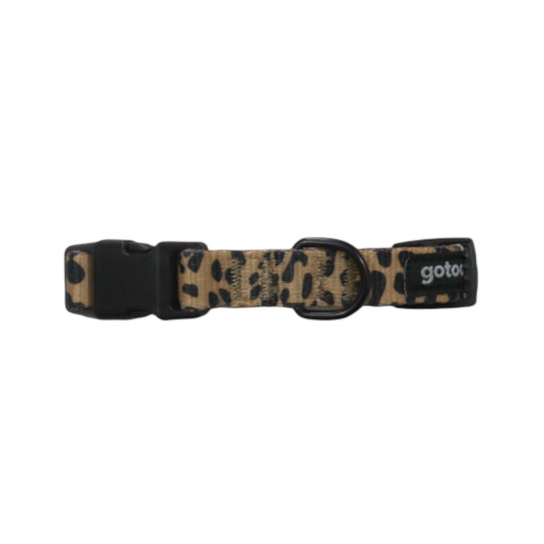 Gotoo Coleira estampada leopardo castanha para cães,  Imagem número 1 Gotoo Coleira estampada leopardo castanha para cães, , large Imagem número 1