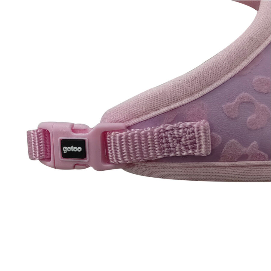 Gotoo Trela e arn&ecirc;s estampado animal rosa para gatos, , large Imagem n&uacute;mero 4