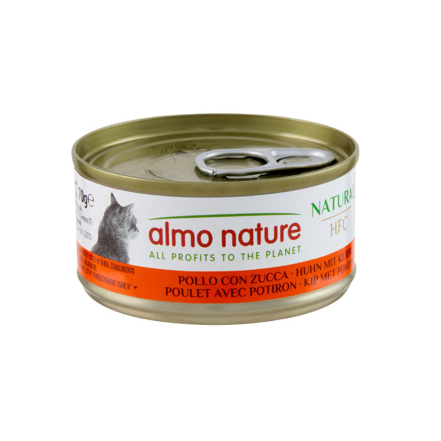 70 g Almo Nature HFC Natural frango e ab&oacute;bora comida h&uacute;mida para gatos, , large Imagem n&uacute;mero 1