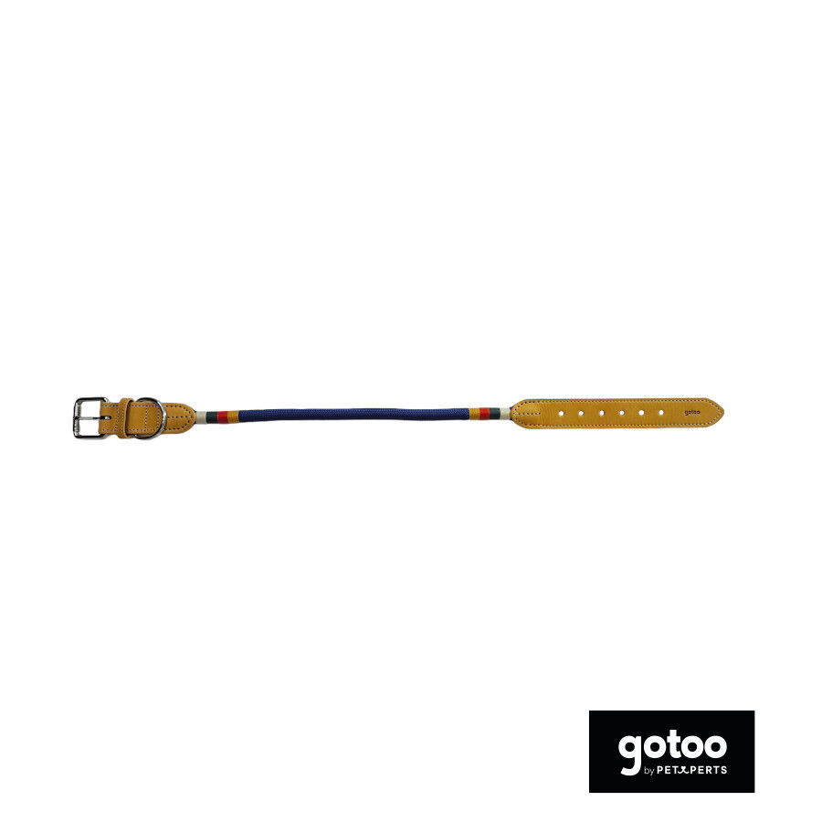 Gotoo Coleira em couro azul para c&atilde;es, , large Imagem n&uacute;mero 2