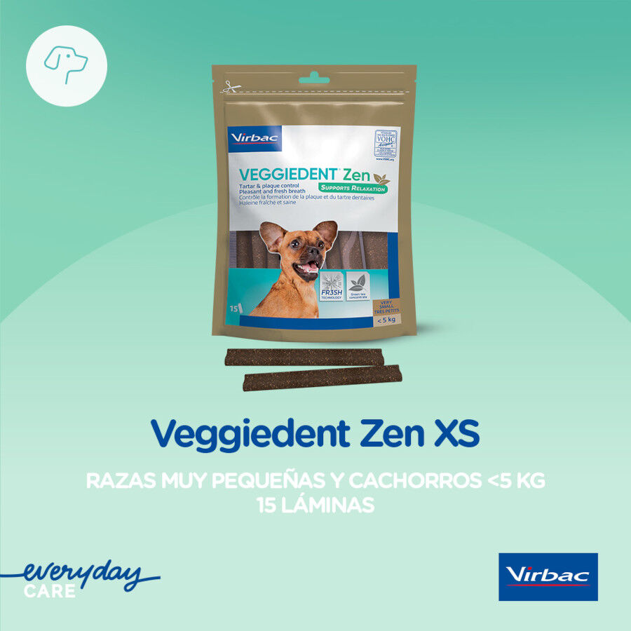 15 sticks Virbac L&aacute;minas Veggiedent Zen XS para c&atilde;es, , large Imagem n&uacute;mero 3