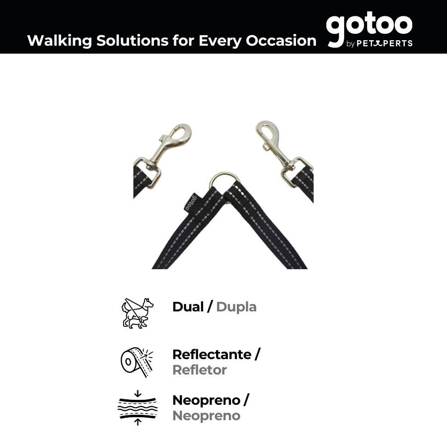 Gotoo Trela dupla para c&atilde;es, , large Imagem n&uacute;mero 4