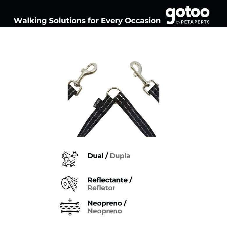 Gotoo Trela dupla para cães,  Imagem número 4 Gotoo Trela dupla para cães, , large Imagem número 4