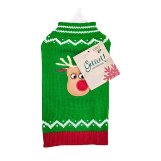 Guau Christmas Camisola de Natal Verde de Rena para cães