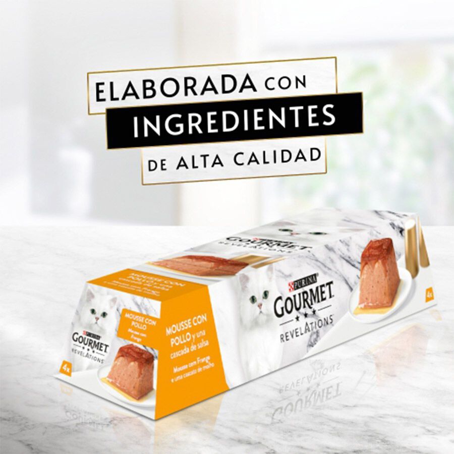 4 terrinas x 57 g Gourmet Revelations Mousse de Frango para gatos, , large Imagem n&uacute;mero 5