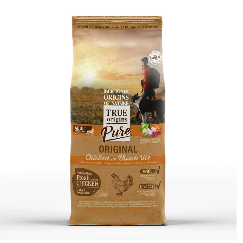 12 kg True Origins Pure Adult Frango e Arroz ração para cães,  Imagem número 1 12 kg True Origins Pure Adult Frango e Arroz ração para cães, , large Imagem número 1