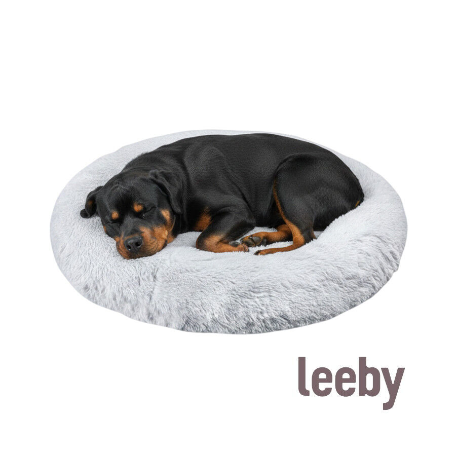 Leeby Cama Donut Anti Stress XXL Cinzenta para pessoas e c&atilde;es, , large Imagem n&uacute;mero 4
