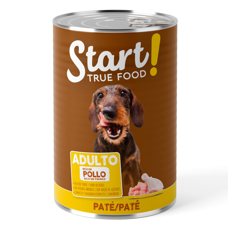 Start Adult Frango Patê em lata para cães, , large image number null