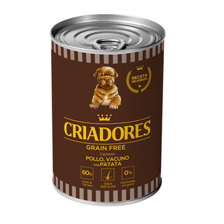 Criadores Grain Free Frango e Vitela lata para cachorros