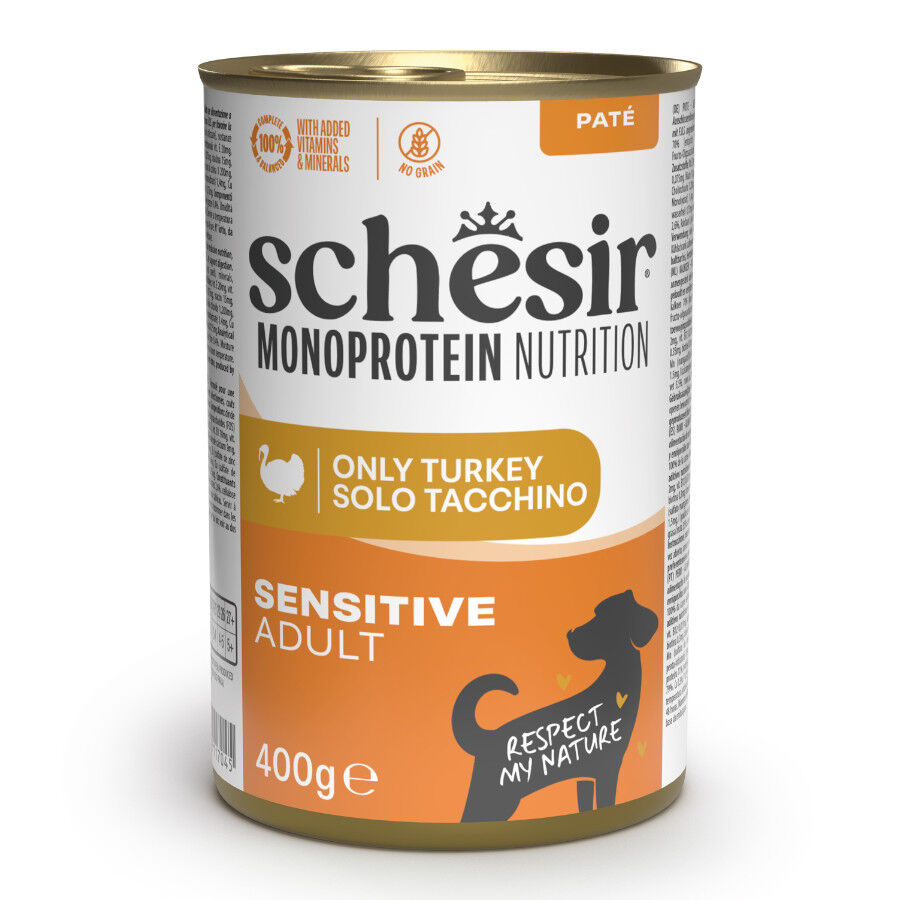 Schesir Monoprotein Comida h&uacute;mida de peru em lata para c&atilde;es, , large Imagem n&uacute;mero 1