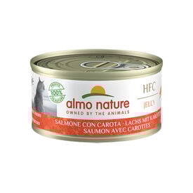 Almo Nature HFC Salmão com Cenouras em Geleia lata para gatos