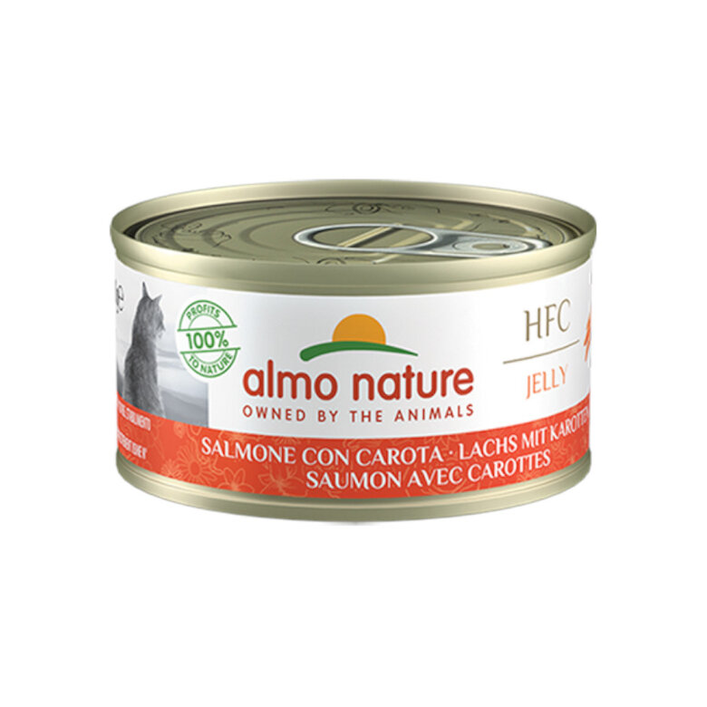 Almo Nature HFC Salmão com Cenouras em Geleia lata para gatos, , large image number null