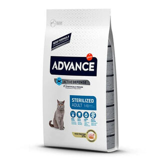 Advance Adult Sterilized Peru e Cevada ração para gatos