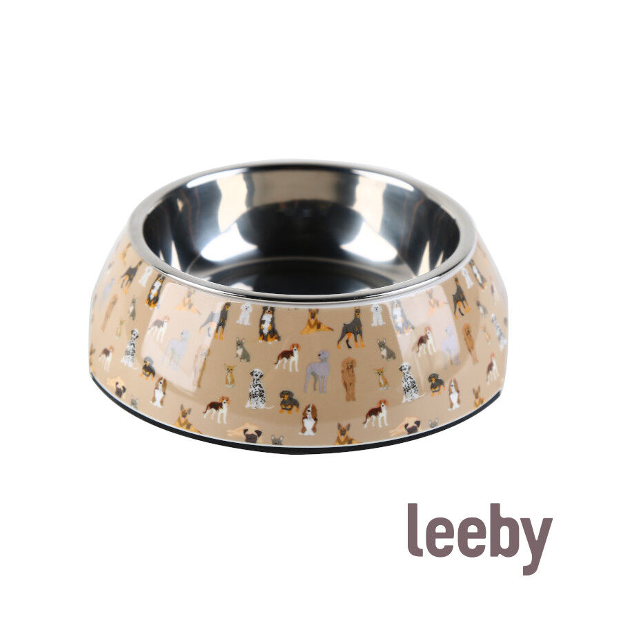 Leeby Comedouro marrom em inox para c&atilde;es, , large Imagem n&uacute;mero 2