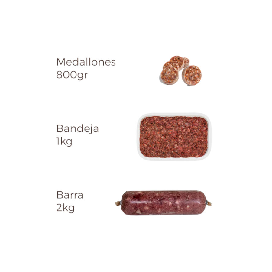 800 g Puro Men&uacute; BARF Maravilha de Vaca comida natural congelada para c&atilde;es, , large Imagem n&uacute;mero 3