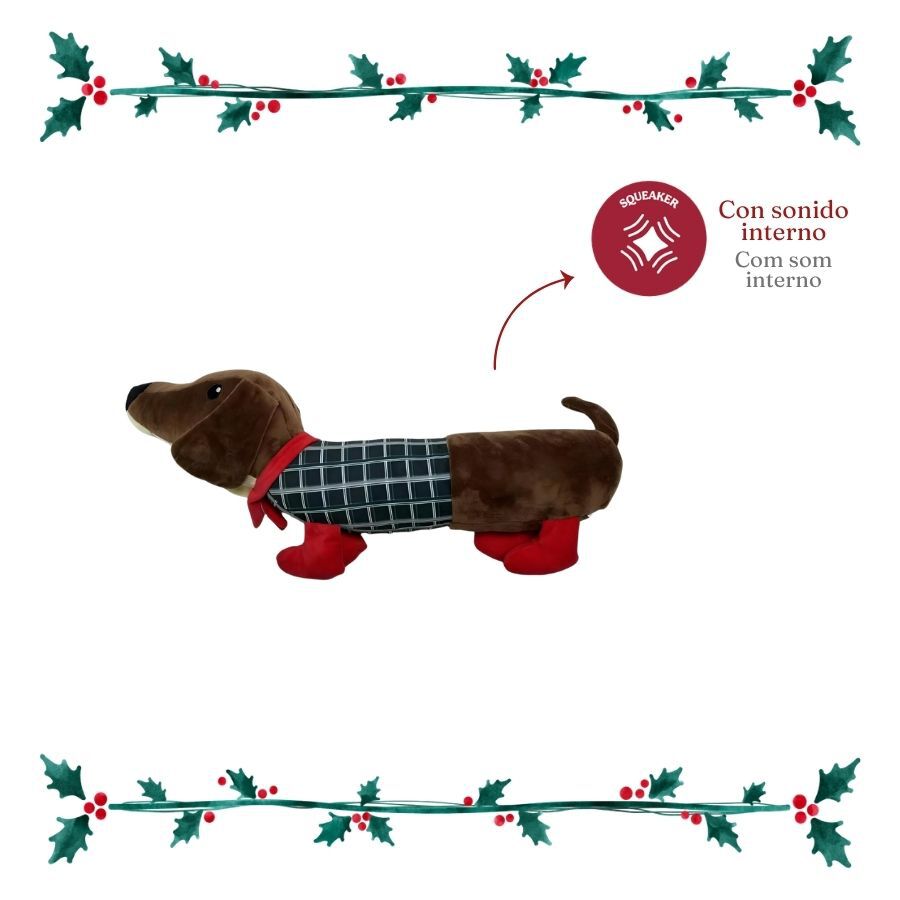 Wonder Christmas C&atilde;o Salsicha XL Peluche para c&atilde;es, , large Imagem n&uacute;mero 4