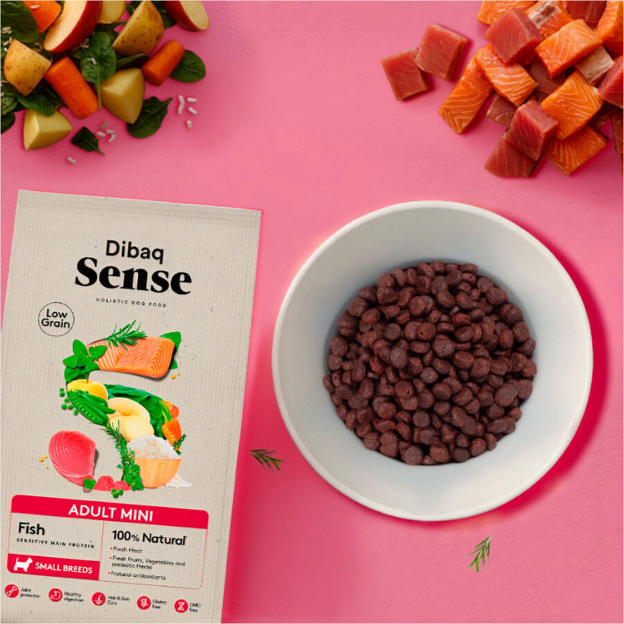 2 kg 2 kg Dibaq Sense Low Grain Ault Mini Ra&ccedil;&atilde;o de Peixe para c&atilde;es, , large Imagem n&uacute;mero 2