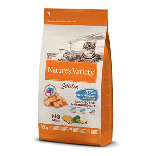 Nature's Variety Adult Sterilised Selected Salmão Norueguês ração para gatos