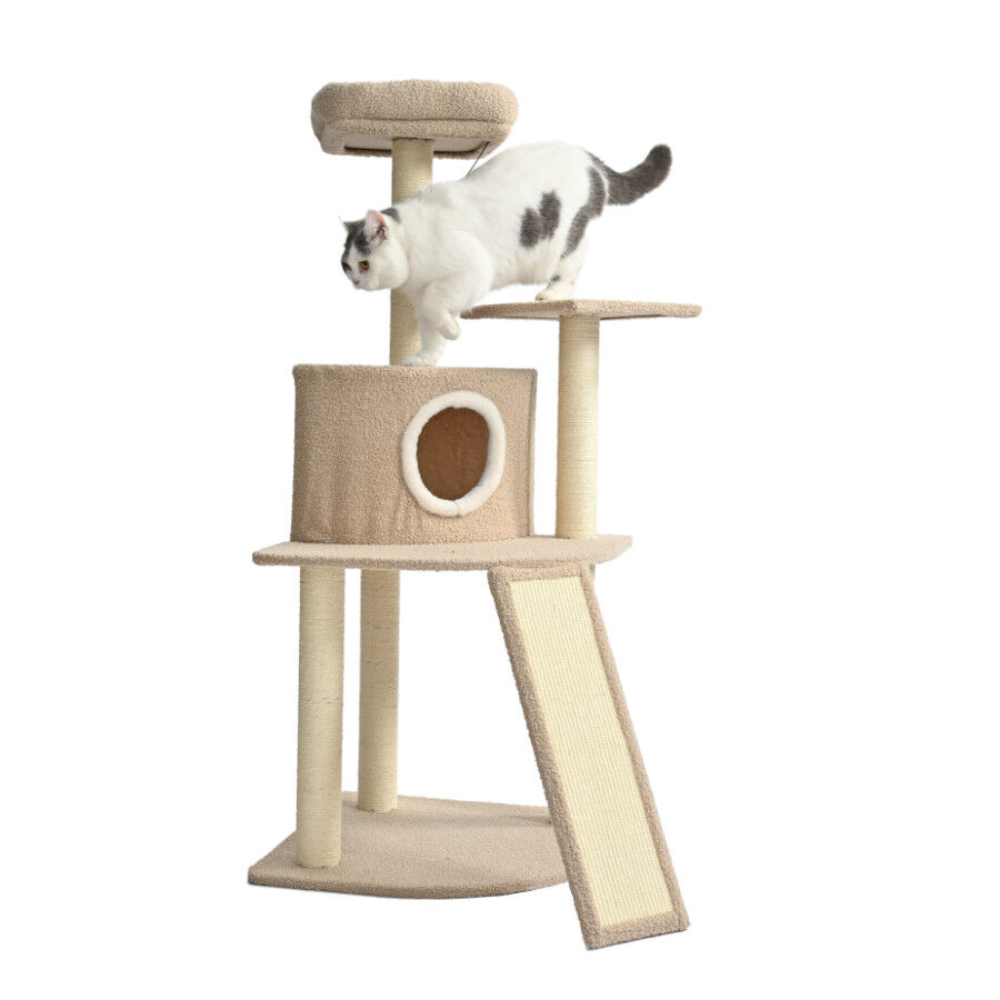 Leeby Boucle Collection &aacute;rvore arranhadora com cama nido e arranhador vertical para gatos, , large Imagem n&uacute;mero 9