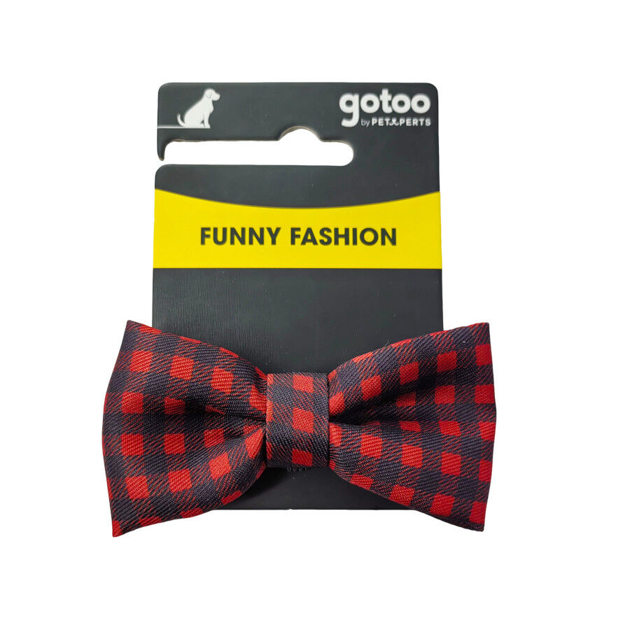 Gotoo La&ccedil;o de padr&atilde;o tartan para c&atilde;es, , large Imagem n&uacute;mero 4